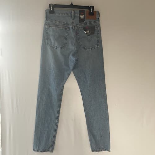 LEVI'S 501 Women's High-Rise Skinny Leg Jeans 25 x 28 Distressed Blue Denim NWT - Thumbnail 2