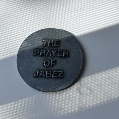 Vintage Prayer Of Jabez Coin Token Pewter Pocket Prayer Coin Christianity - Thumbnail 3