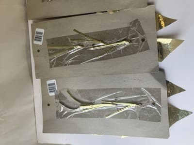 Vintage Christmas Gold Bow Ornaments Wreaths Gifts Deadstock 3Packs Good Tidings - Thumbnail 2
