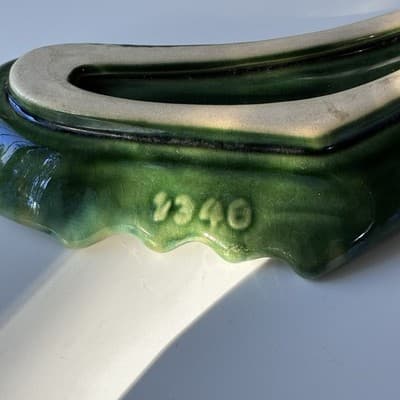 Vintage MCM Green Glazed Ceramic Pottery Ashtray Retro Mid Century Modern 60s 70 - Thumbnail 13
