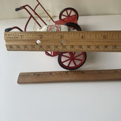 Vintage Christmas Ornaments 3pcs Red Wheelbarrow Kurt Adler Read Description - Thumbnail 9