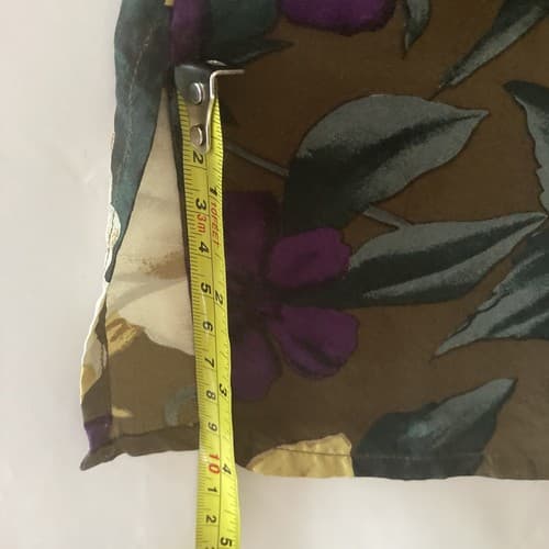 Vintage 90s Women's Silk Floral Boxy Shirt Top SILK CLUB L-XL grunge cottage - Thumbnail 10
