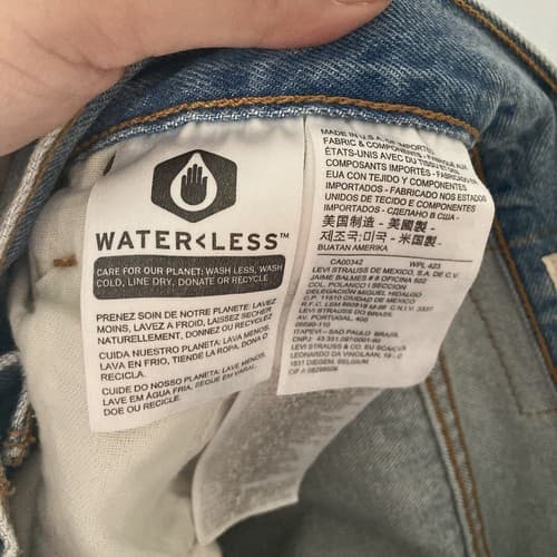 LEVI'S 501 Women's High-Rise Skinny Leg Jeans 25 x 28 Distressed Blue Denim NWT - Thumbnail 14