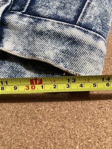 Vintage 80s 90s Acid Wash High Waisted Denim Jean MOM Shorts Holdtex 28 in waist - Thumbnail 8