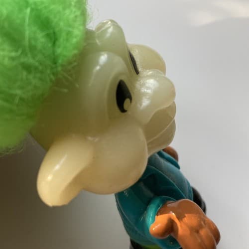 Vintage Neon Green Hair Troll Doll Burger King Kids Club Glow In The Dark 1990s - Thumbnail 5