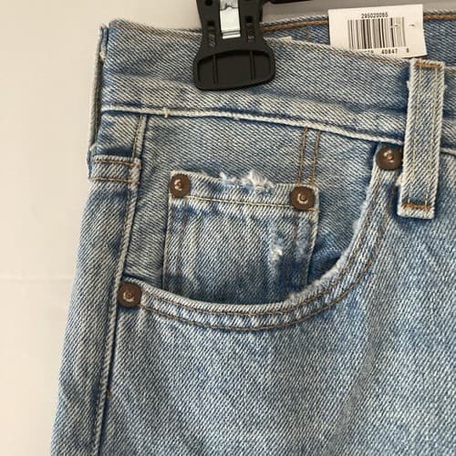 LEVI'S 501 Women's High-Rise Skinny Leg Jeans 25 x 28 Distressed Blue Denim NWT - Thumbnail 8