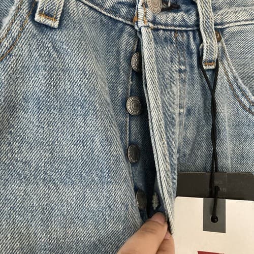 LEVI'S 501 Women's High-Rise Skinny Leg Jeans 25 x 28 Distressed Blue Denim NWT - Thumbnail 9