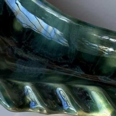 Vintage MCM Green Glazed Ceramic Pottery Ashtray Retro Mid Century Modern 60s 70 - Thumbnail 24