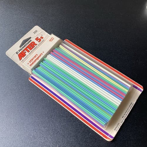 Vintage Deadstock Phoenixware After 5s Stirrers 100 Count NOS 1981 Barware Bar - Thumbnail 12