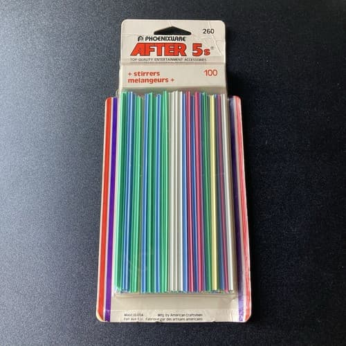 Vintage Deadstock Phoenixware After 5s Stirrers 100 Count NOS 1981 Barware Bar - Thumbnail 11