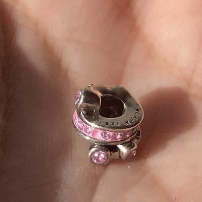CHAMILIA STERLING SILVER AND SWAROVSKI CRYSTALS PINK BEAD CHARM CHAM READ DESC - Thumbnail 6