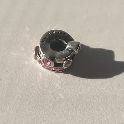 CHAMILIA STERLING SILVER AND SWAROVSKI CRYSTALS PINK BEAD CHARM CHAM READ DESC - Thumbnail 13