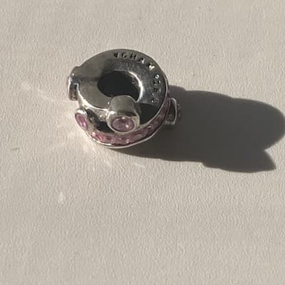 CHAMILIA STERLING SILVER AND SWAROVSKI CRYSTALS PINK BEAD CHARM CHAM READ DESC - Thumbnail 12