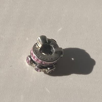 CHAMILIA STERLING SILVER AND SWAROVSKI CRYSTALS PINK BEAD CHARM CHAM READ DESC - Thumbnail 15