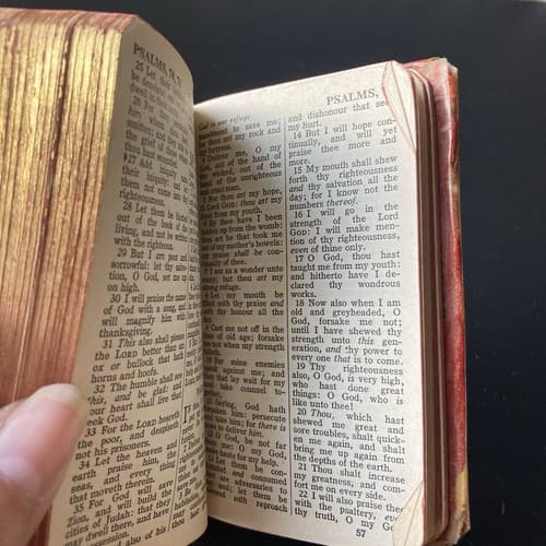 Vintage 1941 New Testament Psalms Mini Pocket Bible Chi Omega Gamma Beta Prayer - Thumbnail 8