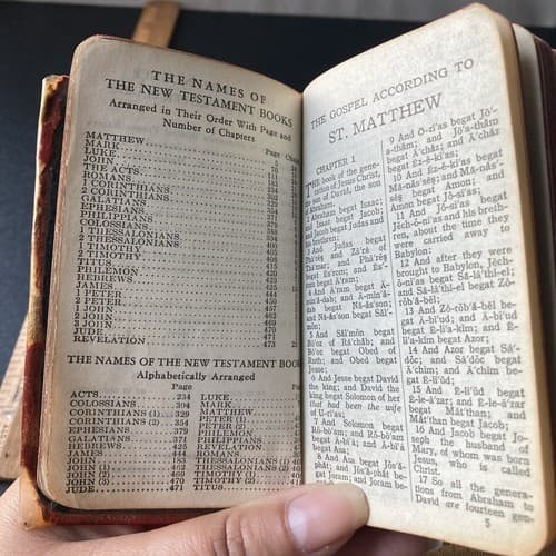 Vintage 1941 New Testament Psalms Mini Pocket Bible Chi Omega Gamma Beta Prayer - Thumbnail 16