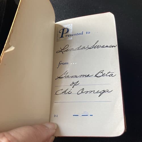 Vintage 1941 New Testament Psalms Mini Pocket Bible Chi Omega Gamma Beta Prayer - Thumbnail 2