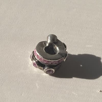 CHAMILIA STERLING SILVER AND SWAROVSKI CRYSTALS PINK BEAD CHARM CHAM READ DESC - Thumbnail 9