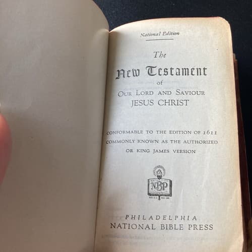 Vintage 1941 New Testament Psalms Mini Pocket Bible Chi Omega Gamma Beta Prayer - Thumbnail 6