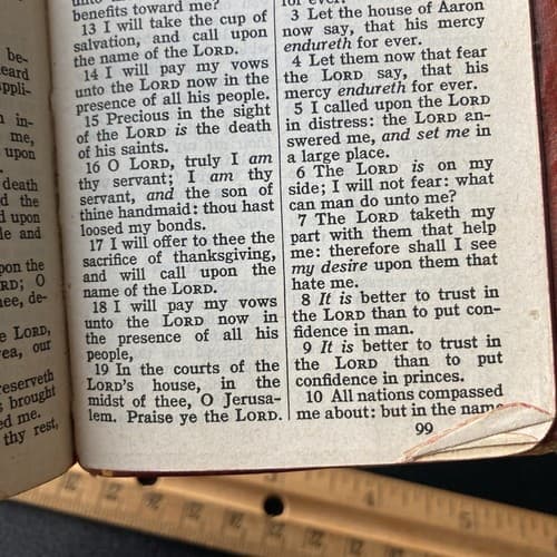 Vintage 1941 New Testament Psalms Mini Pocket Bible Chi Omega Gamma Beta Prayer - Thumbnail 10