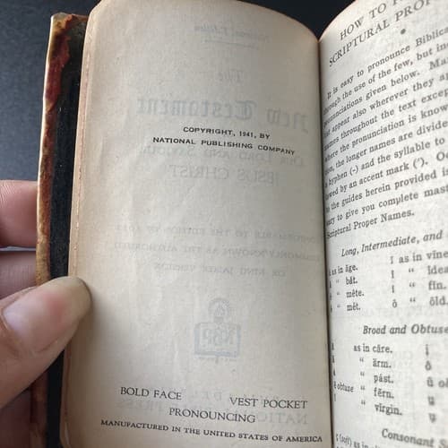 Vintage 1941 New Testament Psalms Mini Pocket Bible Chi Omega Gamma Beta Prayer - Thumbnail 7