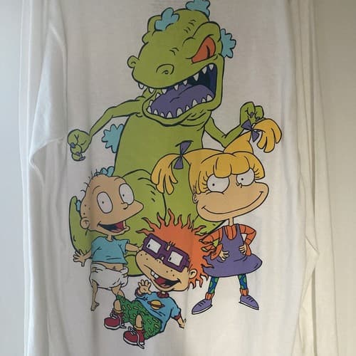 Nickelodeon Rugrats Long Sleeve White Graphic T Shirt Medium NWOT Cartoon Core - Thumbnail 8