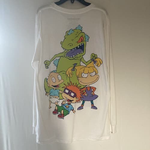 Nickelodeon Rugrats Long Sleeve White Graphic T Shirt Medium NWOT Cartoon Core - Thumbnail 4