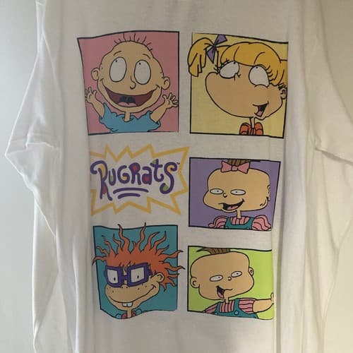 Nickelodeon Rugrats Long Sleeve White Graphic T Shirt Medium NWOT Cartoon Core - Thumbnail 2