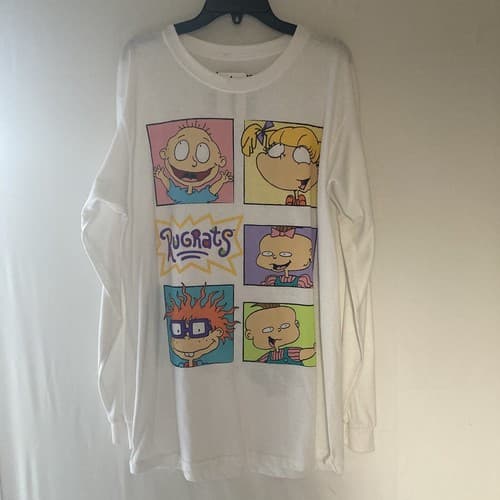 Nickelodeon Rugrats Long Sleeve White Graphic T Shirt Medium NWOT Cartoon Core - Thumbnail 10