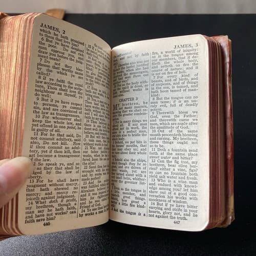 Vintage 1941 New Testament Psalms Mini Pocket Bible Chi Omega Gamma Beta Prayer - Thumbnail 12