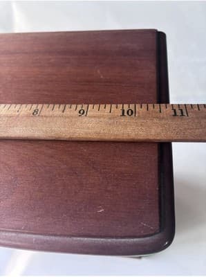Vintage Wood Jewelry Box with 3 Drawers Flip Up Top With Mirror Approx 10X5X10.5 - Thumbnail 4