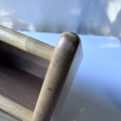 Vintage Solid Wood Desk Caddy Organizer Mail Holder Minimalist Natural Finish - Thumbnail 17