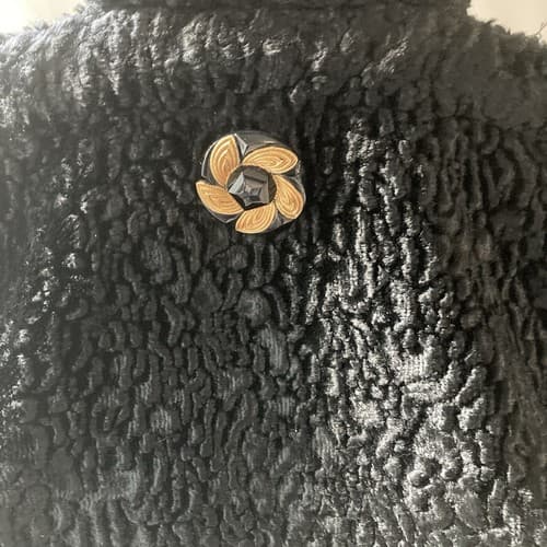 Vintage Atenti Doctor Hand Bag Purse Black Faux Fur Vintage Retro Style GLAM - Thumbnail 16