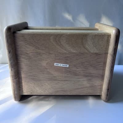 Vintage Solid Wood Desk Caddy Organizer Mail Holder Minimalist Natural Finish - Thumbnail 11