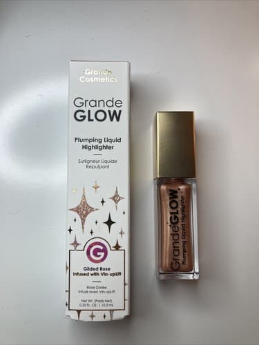 Grande Cosmetics Grande Glow Plumping Liquid Highlighter “Gilded Rose” Full Size - Thumbnail 2