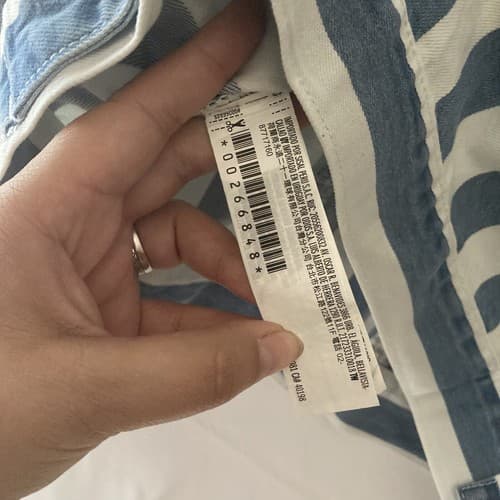Forever 21 Plus Women’s Denim Jean Jacket Striped Cropped Size OX New With Tags - Thumbnail 7
