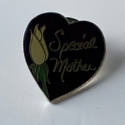 Vintage Special Mother #1 MOM Floral Enameled Gold Tone Pin Lot Of 3 Mothers Day - Thumbnail 10