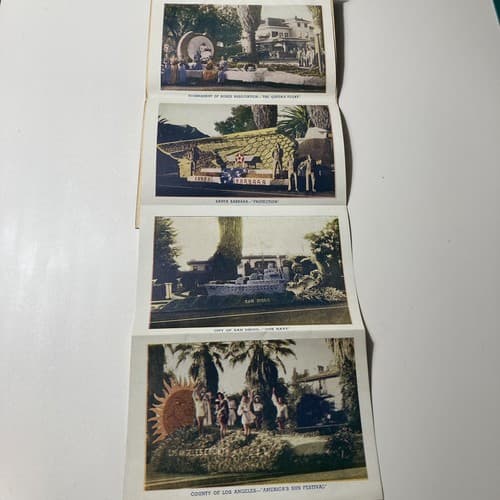 VTG SOUVENIR POSTCARD FOLDERS YOSEMITE,ROSE PARADE,NATIVE AMERICANS, DC LOT OF 5 - Thumbnail 11