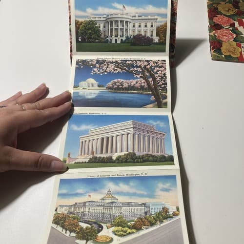 VTG SOUVENIR POSTCARD FOLDERS YOSEMITE,ROSE PARADE,NATIVE AMERICANS, DC LOT OF 5 - Thumbnail 13