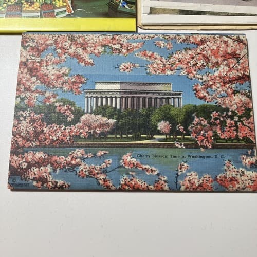 VTG SOUVENIR POSTCARD FOLDERS YOSEMITE,ROSE PARADE,NATIVE AMERICANS, DC LOT OF 5 - Thumbnail 4
