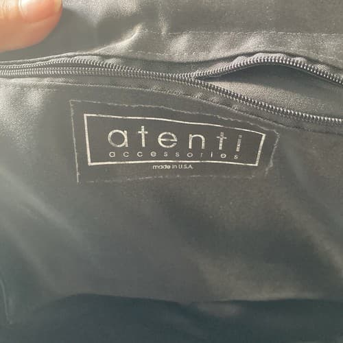 Vintage Atenti Doctor Hand Bag Purse Black Faux Fur Vintage Retro Style GLAM - Thumbnail 4