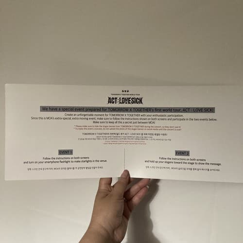TXT Tomorrow X Together World Tour ACT: Love Sick Concert Banner Slogan LA SHOW - Thumbnail 2