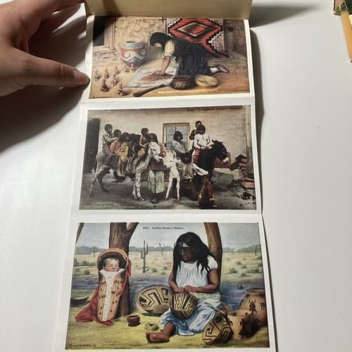 VTG SOUVENIR POSTCARD FOLDERS YOSEMITE,ROSE PARADE,NATIVE AMERICANS, DC LOT OF 5 - Thumbnail 21