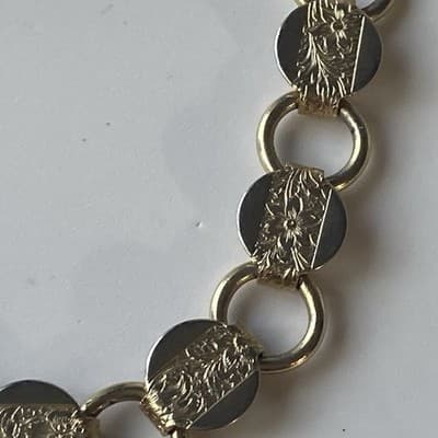 Vintage Sarah Coventry Etched Floral Link Bracelet Lot of 2 Goldtone+Silvertone - Thumbnail 20