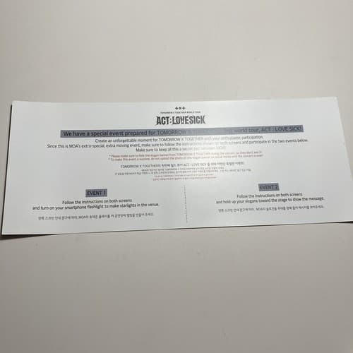 TXT World Tour Act: Love Sick Act : Sweet Mirage LA Slogan Banner Fanchant Set 2 - Thumbnail 6