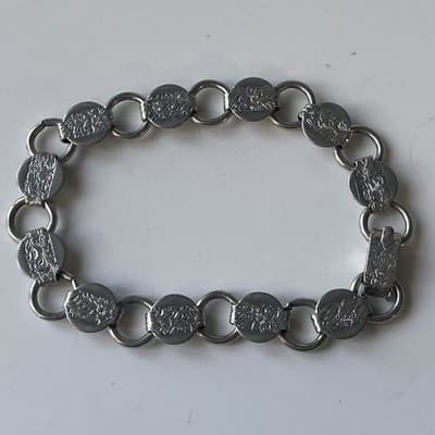 Vintage Sarah Coventry Etched Floral Link Bracelet Lot of 2 Goldtone+Silvertone - Thumbnail 15