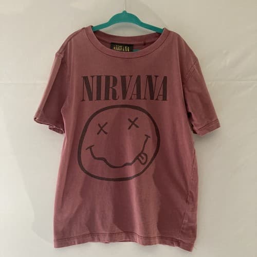 NIRVANA SMILEY FACE KIDS YOUTH PINK GRAPHIC TEE TSHIRT SIZE 4 COTTON ON KIDS