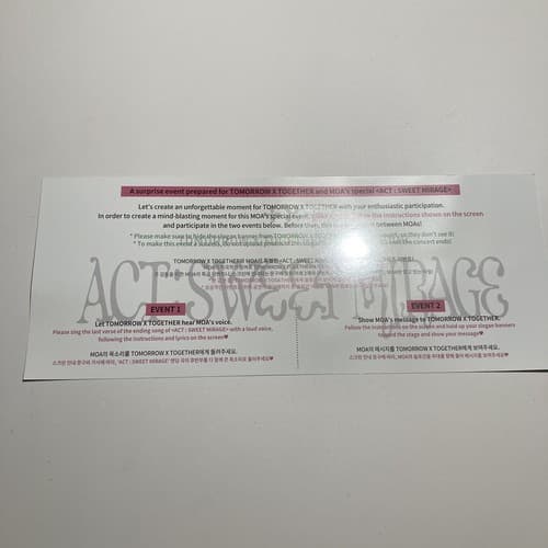 TXT World Tour Act: Love Sick Act : Sweet Mirage LA Slogan Banner Fanchant Set 2 - Thumbnail 13