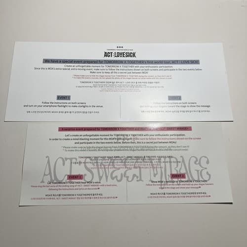 TXT World Tour Act: Love Sick Act : Sweet Mirage LA Slogan Banner Fanchant Set 2 - Thumbnail 2