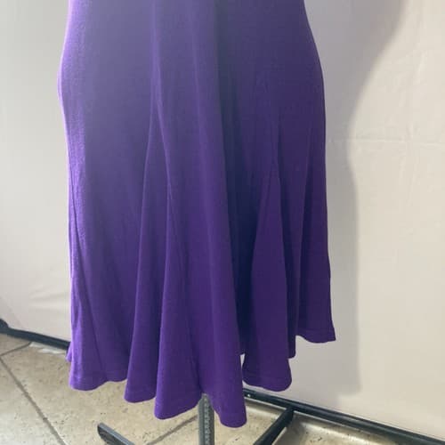 Lauren Jeans Co Ralph Lauren Womens Purple Waffle-knit Fit N Flare Dress Small - Thumbnail 10